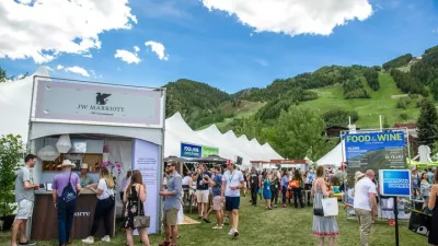 Food & Wine Grand Tasting with Aspen Mountain in the background