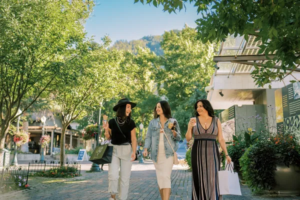 Shopping in downtown Aspen mall