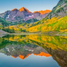 Fall at the Maroon Bells in Aspen