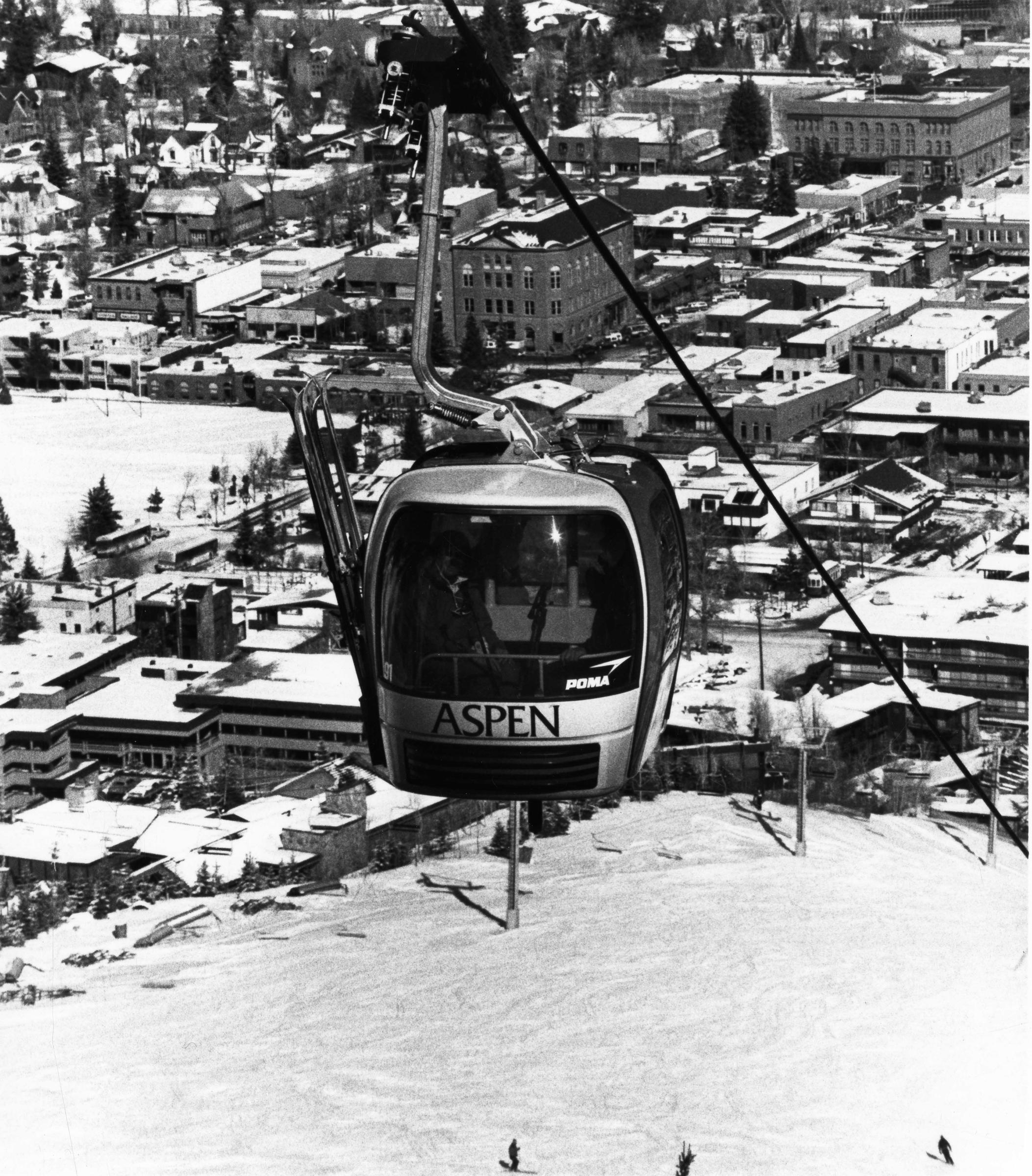 Historic image of the old Aspen Gondola