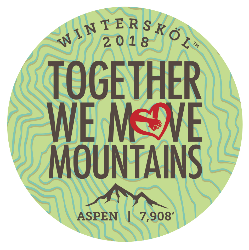 Winterskol 2018 button "Together we move mountains"