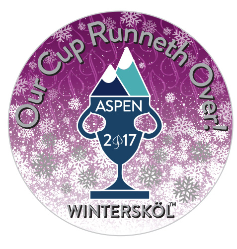 Winterskol 2017 button "Our cup runneth over"