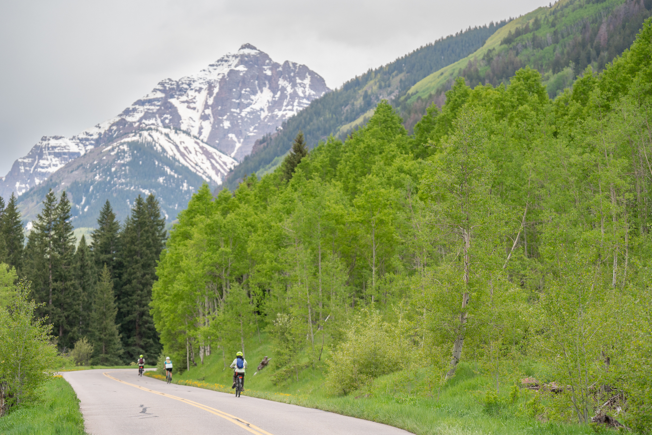 Biking to Maroon Bells in Aspen