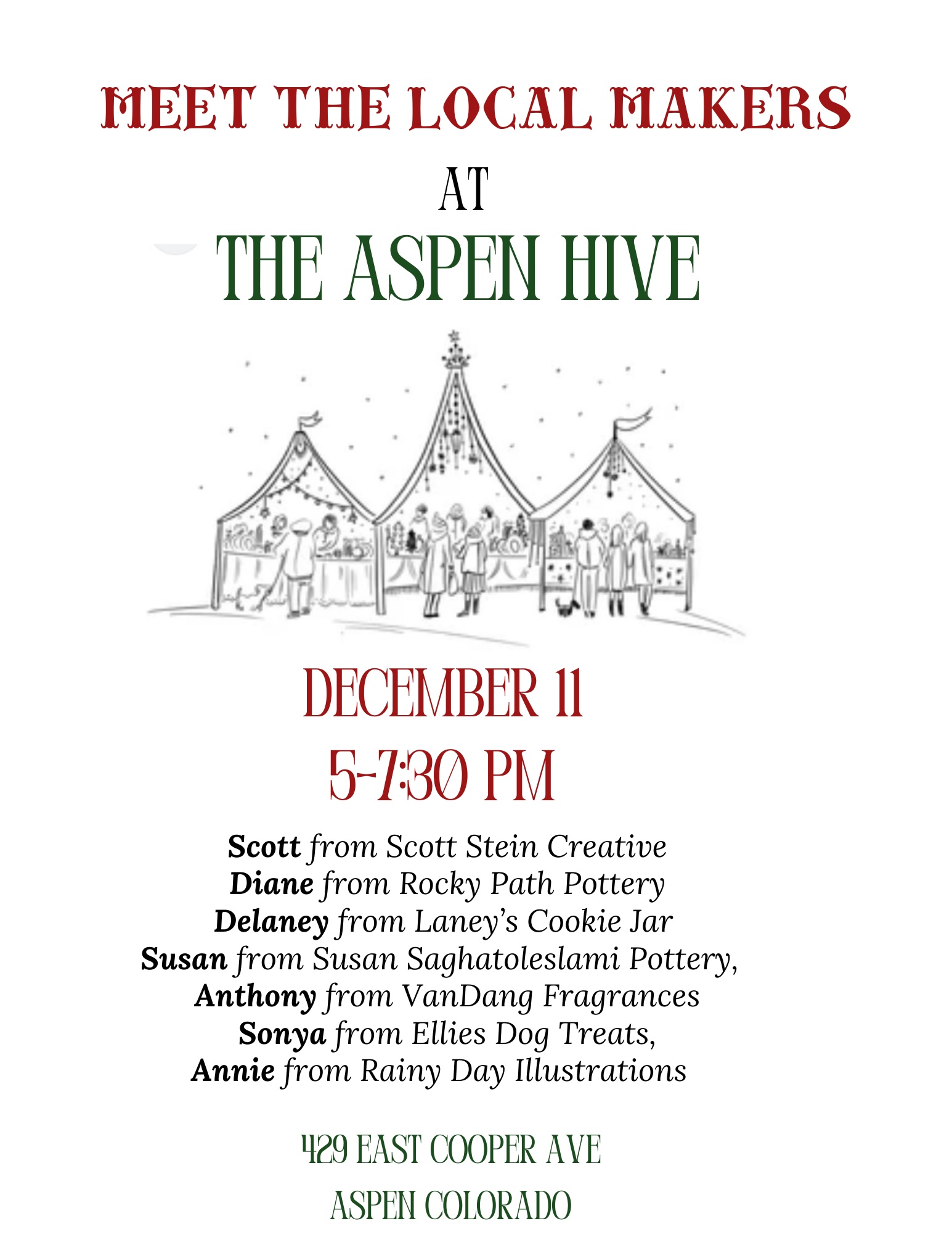 The Aspen Hive event for local artists to display their creations