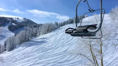 spring snow chairlift Aspen