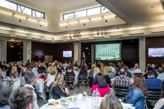 business outlook forum 2021 presentation and room shot